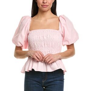 Meiven Womens  Smocked Shirt, Pink